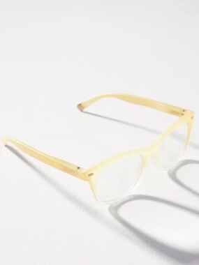 NEW Anthropologie Peepers Yellow Coralie‎  Blue Light Filtering Glasses +1.25